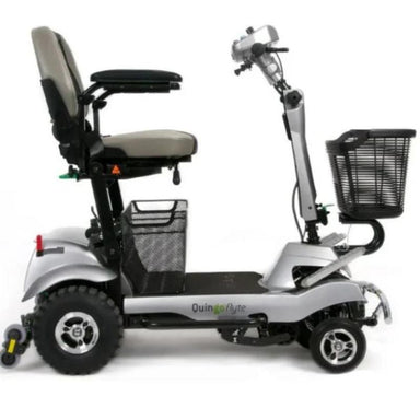 Quingo Flyte Mobility Scooter With MK2 Docking Station right view side view