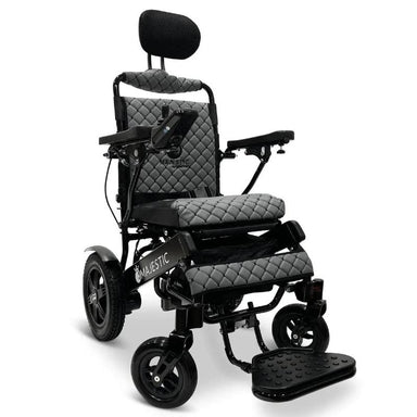 majestic comfygo black gray iq 9000 long range electric wheelchair auto recline