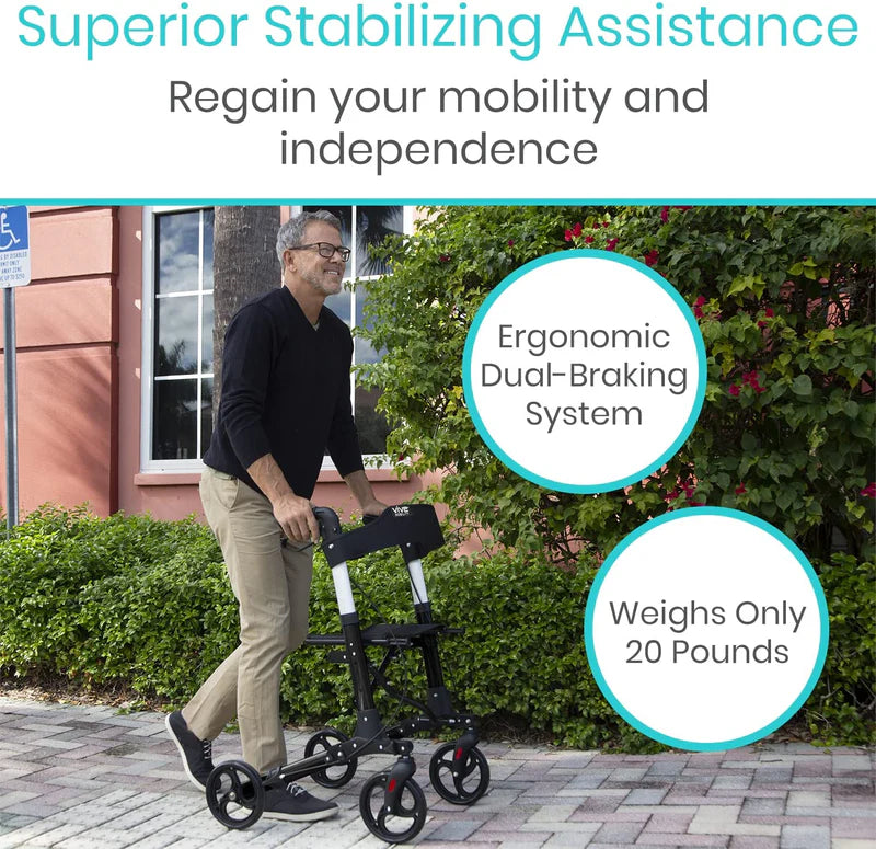 Vive Health Lightweight Foldable Walker Rollator