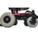 Close-up of a Shoprider jimmie scooter with large wheels on a white background