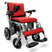 ComfyGO X-7 Electric Wheelchair silver Frame red Textile