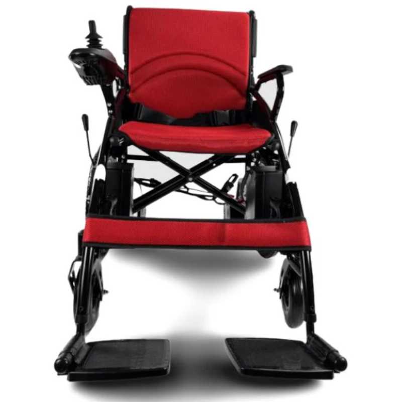 ComfyGo 6011 Electric Wheelchair in Red Color Front View