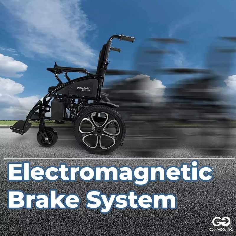 ComfyGo 6011 wheelchair braking illustration 