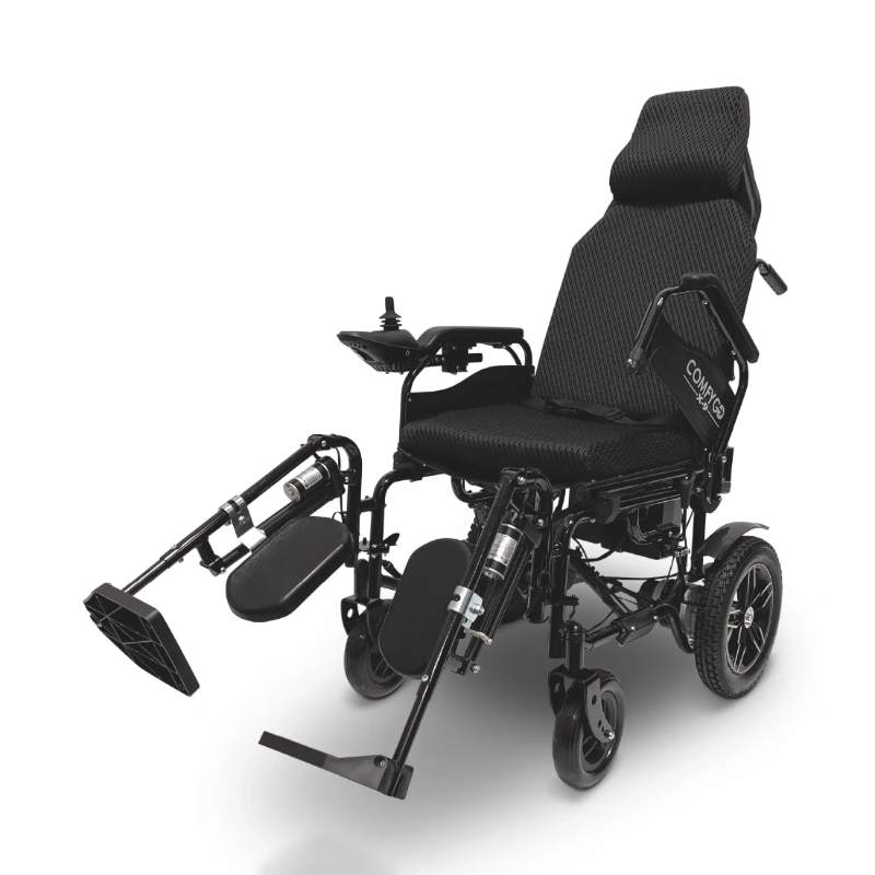 ComfyGo X-9 Remote Controlled Electric Wheelchair with Automatic Recline in black