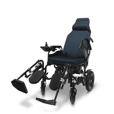 ComfyGo X-9 Remote Controlled Electric Wheelchair with Automatic Recline in blue 