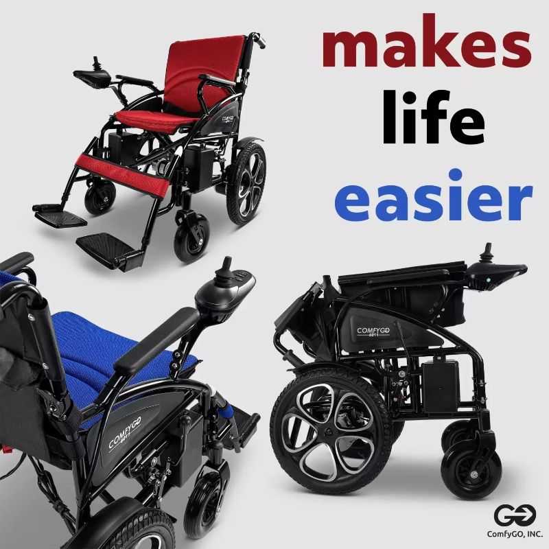 Comfy Go 6011 Electric Wheelchair in all views 