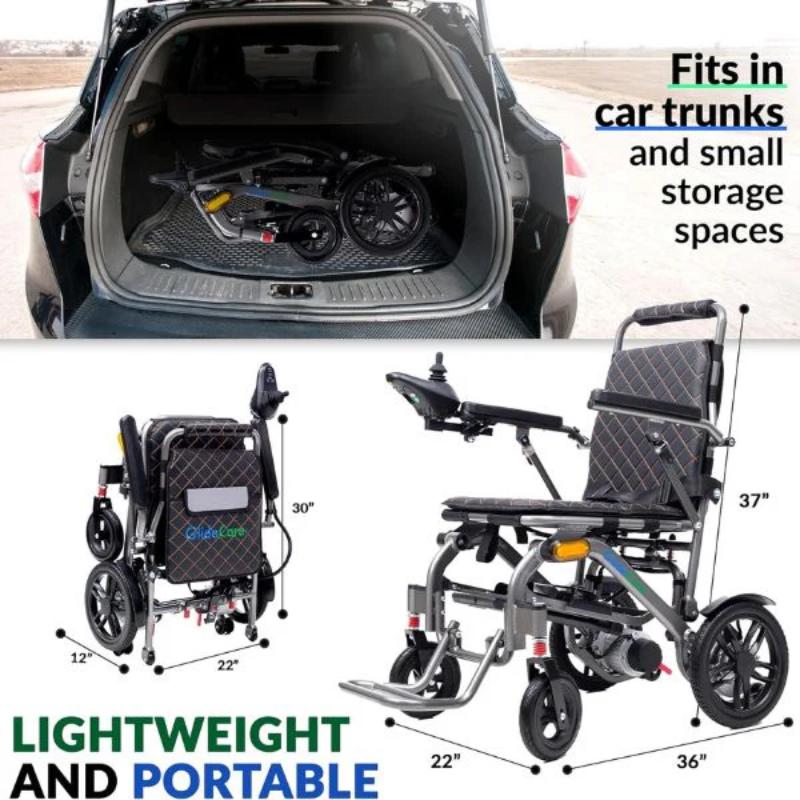 Glide Care G-5 Electric Wheelchair by comfygo fits in car trunks 