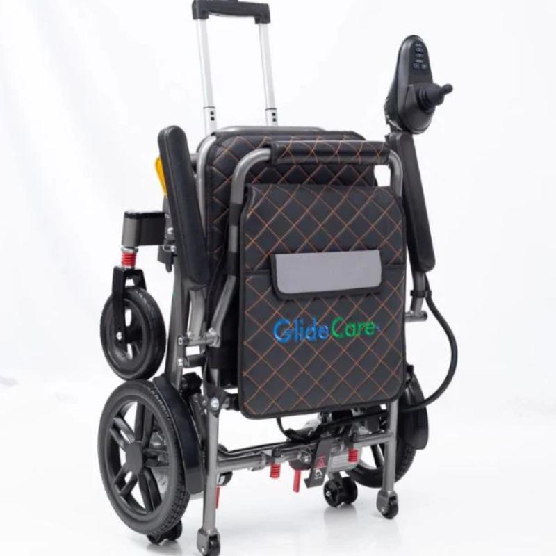 Glide Care G-5 Lightweight Foldable Electric Wheelchair folded view