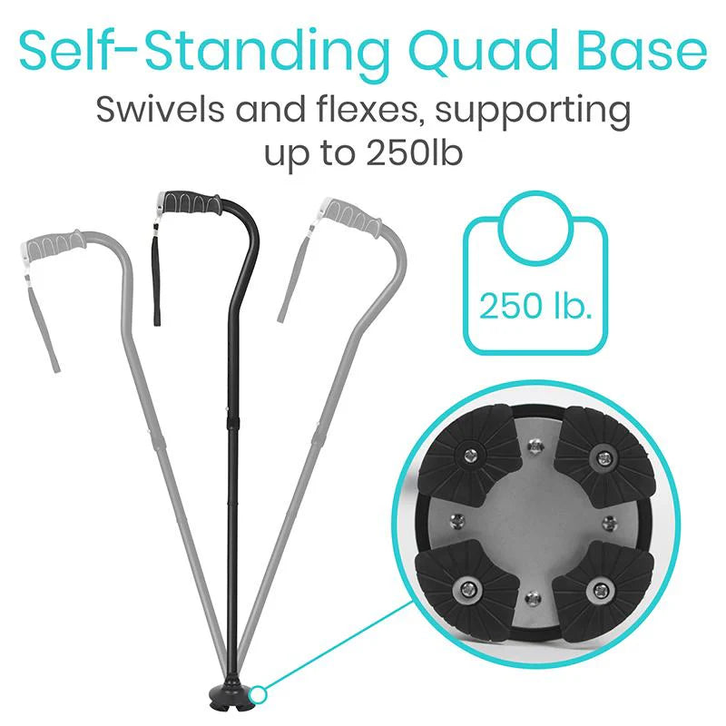 Vive Health Folding Offset Swivel Cane