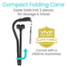 Vive Health Folding Offset Swivel Cane