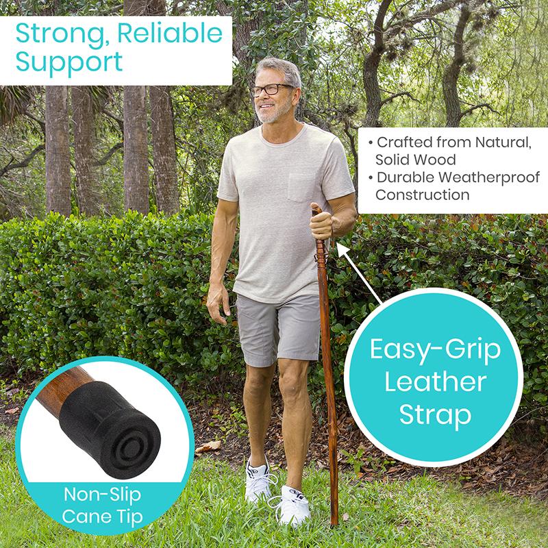 Vive Health Wooden Walking Stick