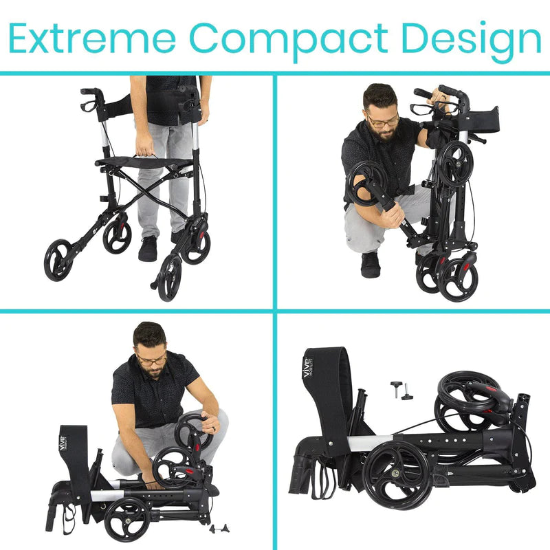 Vive Health Lightweight Foldable Walker Rollator