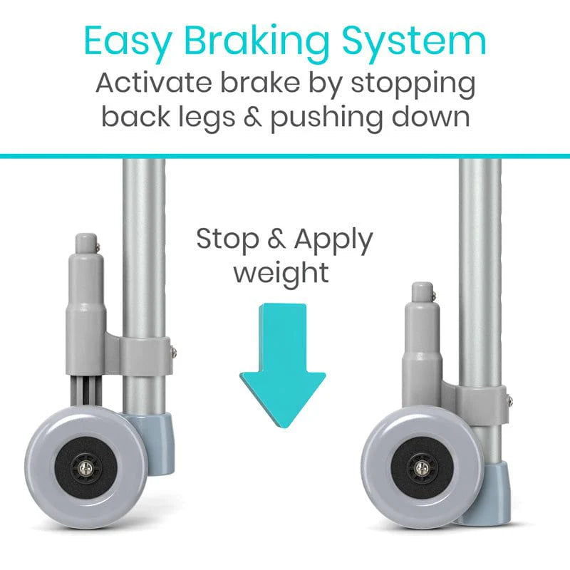 Vive Health Walker Wheels with Brakes