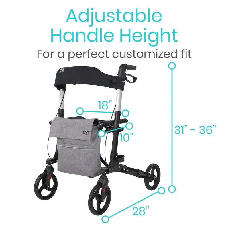 Vive Health Lightweight Foldable Walker Rollator