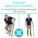 Vive Health Offset Bariatric Cane