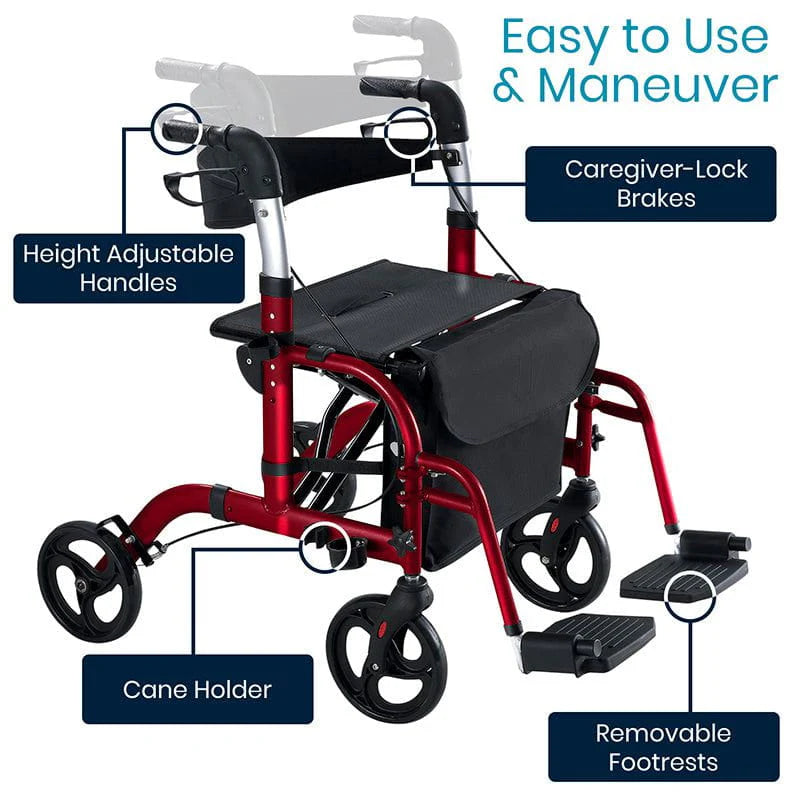 Vive Health Wheelchair Rollator