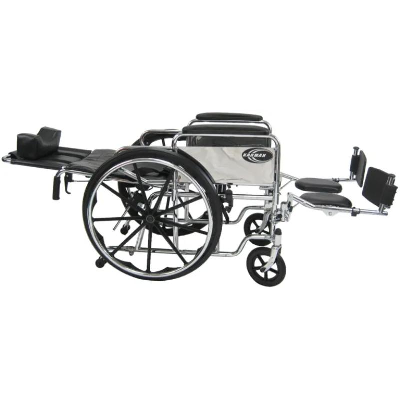 Karman KN-880 Reclining Wheelchair with Removable Armrest and Elevating Legrest