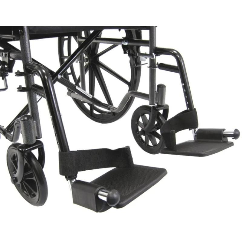 Karman KN-800T 18" seat Steel Wheelchair with Fixed Armrest, 37 lbs.