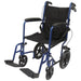 Karman LT-1000HB Lightweight Transport Chair with Hand Brakes and Removable Footrest, 19 lbs.