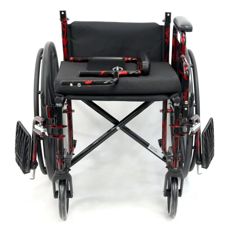 Karman LT-770Q Lightweight Wheelchair Red Streak, 37 lbs