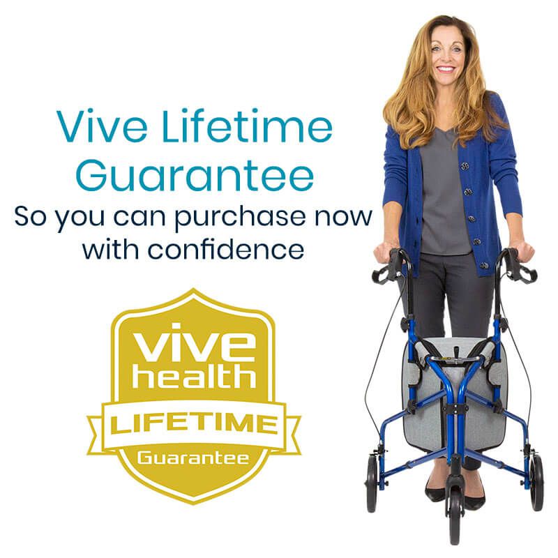 Vive Health 3 Wheel Walker Rollator