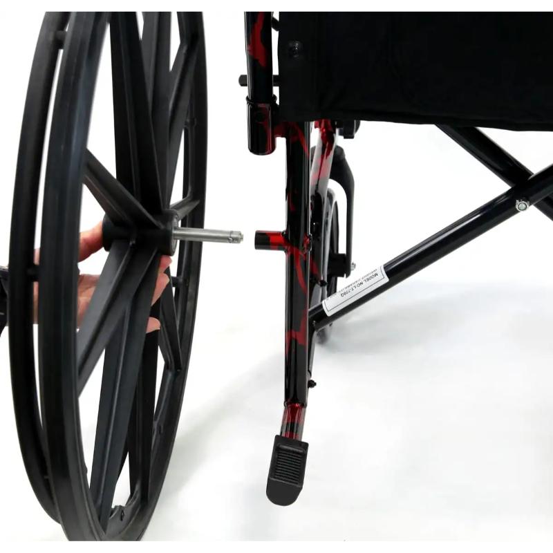 Karman LT-770Q Lightweight Wheelchair Red Streak, 37 lbs