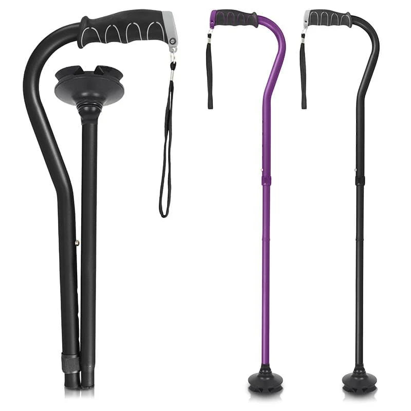 Vive Health Folding Offset Swivel Cane