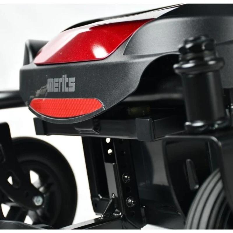 Merits Health P312 FWD/RWD Dualer Power Chair front base view 