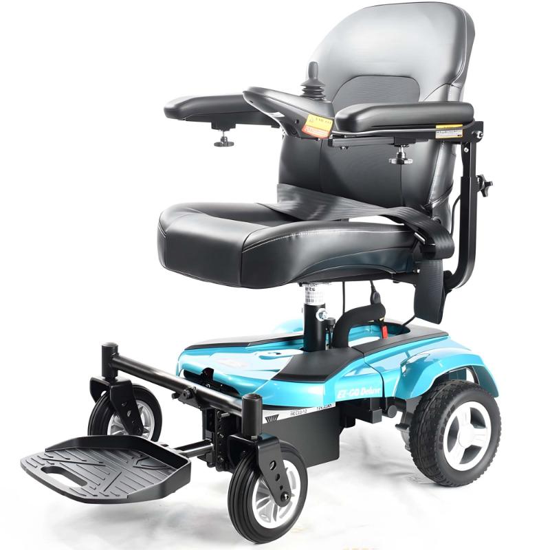 Merits Health P321 EZ-GO / EZ-GO Deluxe Compact Electric Wheelchair in TURQOISE