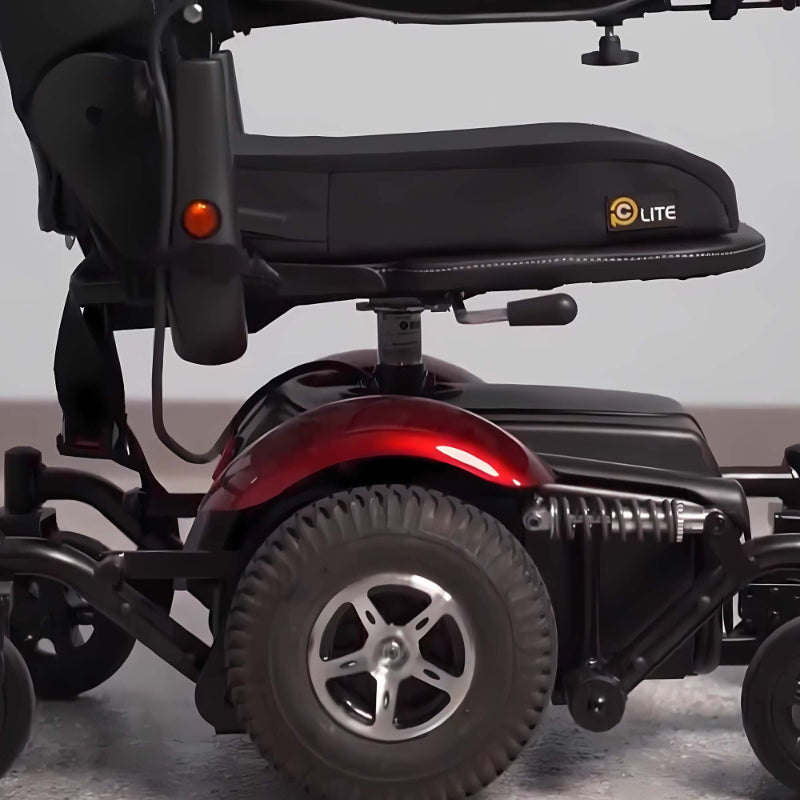 P326A VISION Sport power wheelchair right side view red 