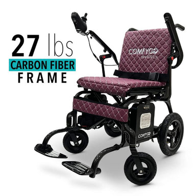 Phoenix Carbon Fiber Electric Wheelchair  Lightweight  Airline Approved in purple 
