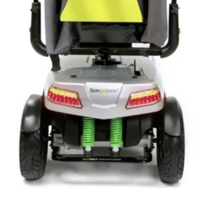 Quingo Toura 2 Electric Mobility Scooter rear suspension view 