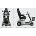 Quingo Toura 2 mobility scooter dimensions in cm 