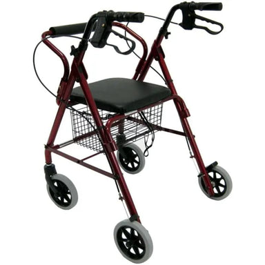 Karman R-4100 Low Seat  Rollator with Loop Brakes, Padded Seat, and Basket