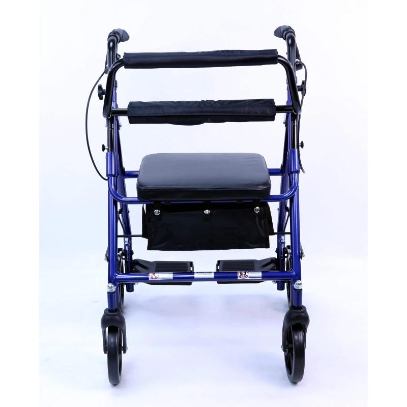 Karman R-4602-T Rollator and Transport Combo with Flip-up Footplate and Padded, 21lbs