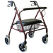 Karman R-4700 Extra Wide Bariatric Rollator with Padded Flip-down Seat, Steel, 24lbs