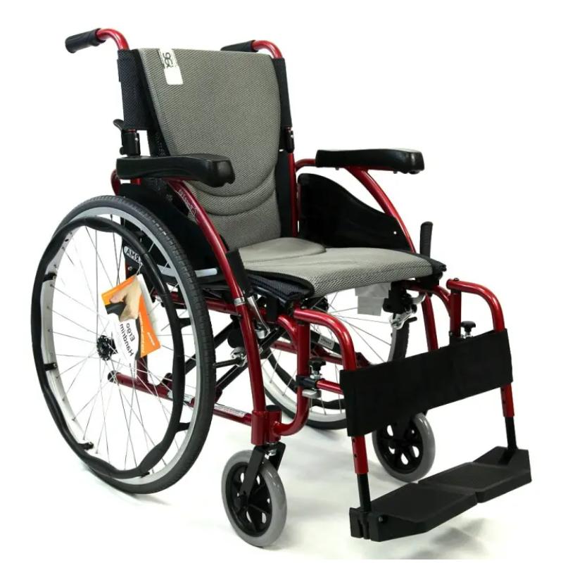 Karman S-ERGO 125 Ergonomic Wheelchair with Flip-Back Armrest and Swing Away