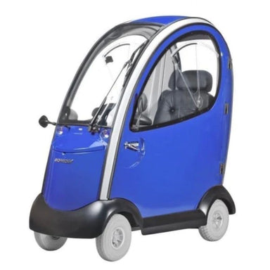 Shoprider Flagship Enclosed Cabin Mobility Scooter in blue
