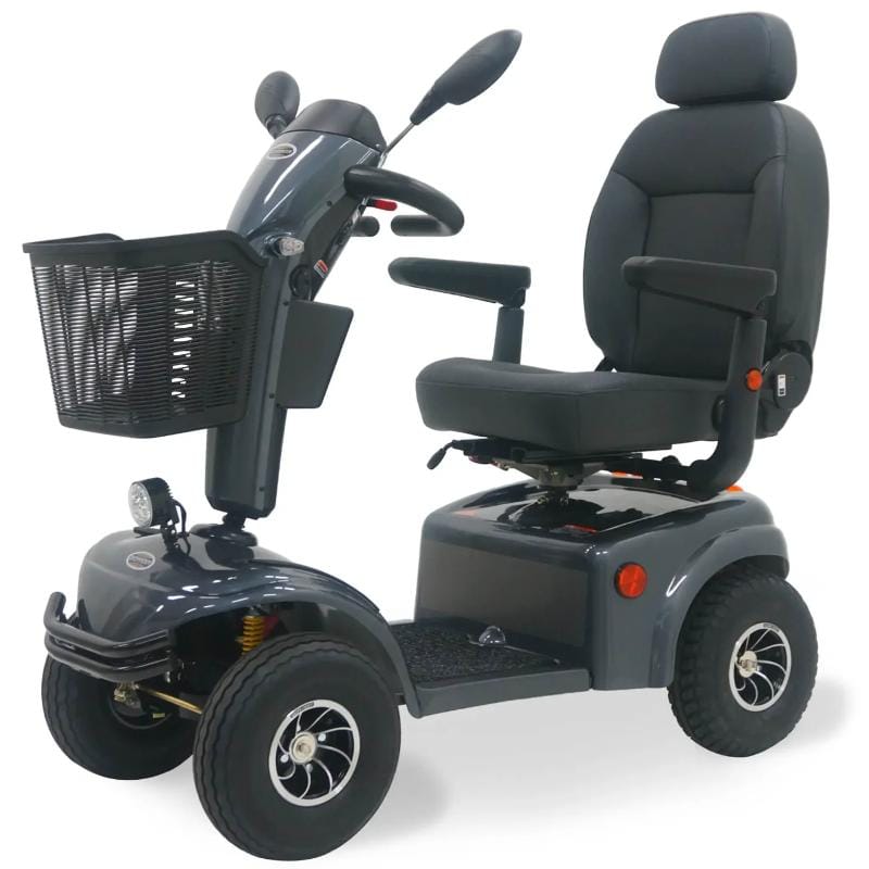 Shoprider Expedition XL4 4-Wheel Mobility Scooter TE9-GREY left view 