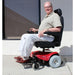 Sport Streamer 888WA Rear-Wheel Power Chair – Shoprider with man sitting on it 