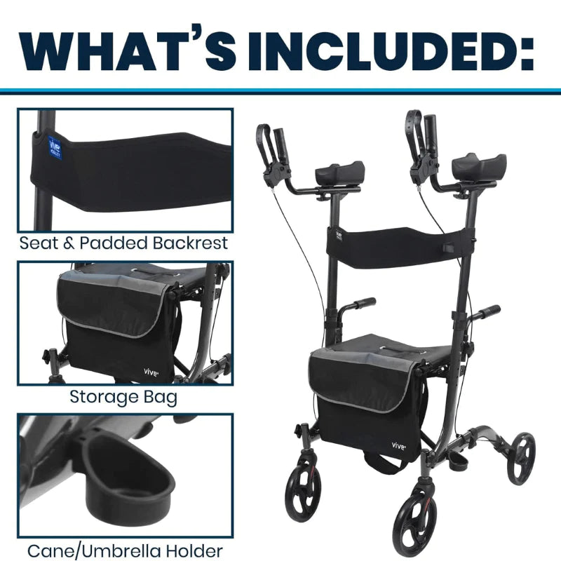 Vive Health Upright Rollator Walker