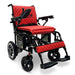 X-7 ComfyGO Electric Wheelchair Black Frame red Textile