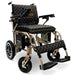 X-7 ComfyGO Lightweight Foldable Electric Wheelchair for Travel in black cushion bronze frame   
