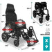 X-9 comfygo Remote Controlled Electric Wheelchair automatic dimensions 