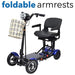 comfy go MS3000 Foldable Mobility Scooter foldable armrest