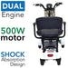 comfy go MS3000 folding Mobility Scooter dual engine