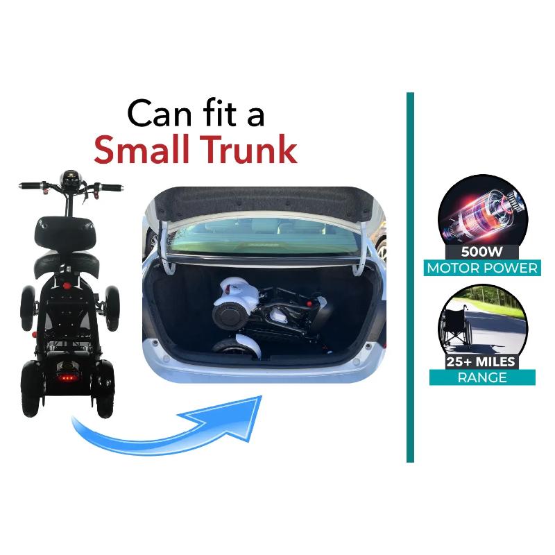 comfy go ms3000 mobility scooter can fit in small trunk 