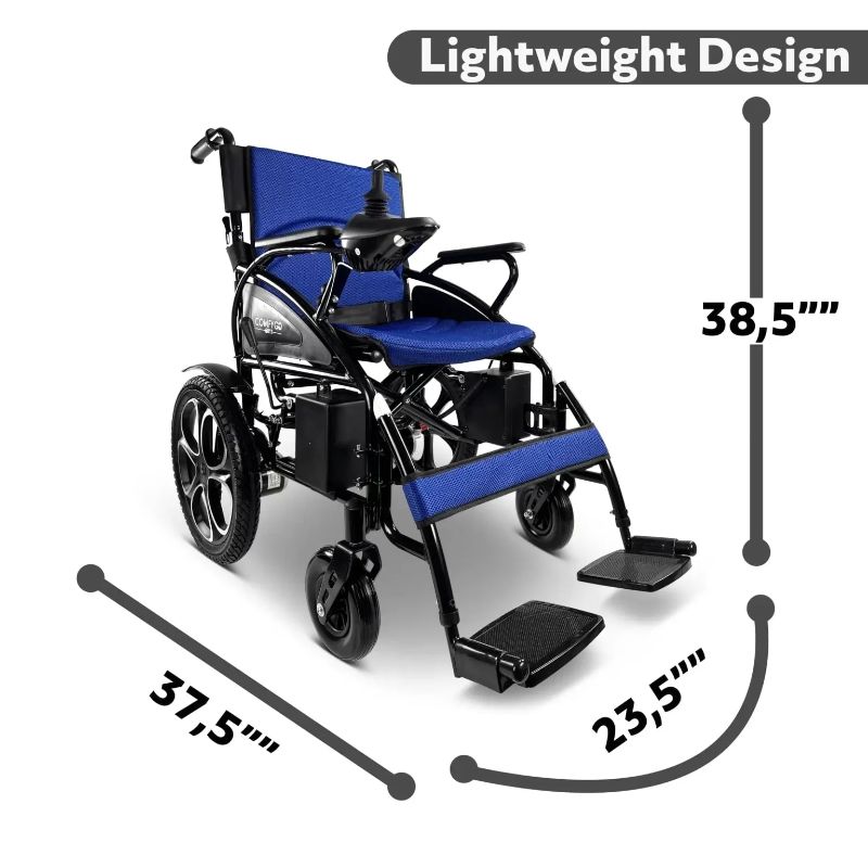 ComfyGO 6011 Folding Electric Wheelchair measurements