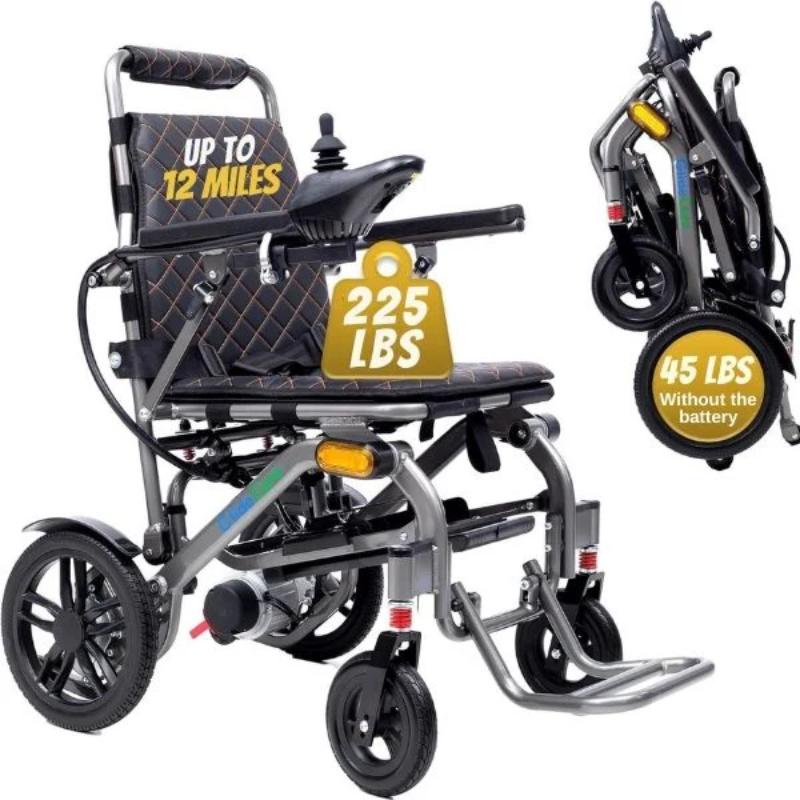 comfygo Glide Care G-5 Lightweight Folding Electric Wheelchair 12 miles 
