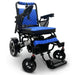 comfygo black frame blue cushion majestic iq 7000 auto folding remote controlled electric wheelchair
